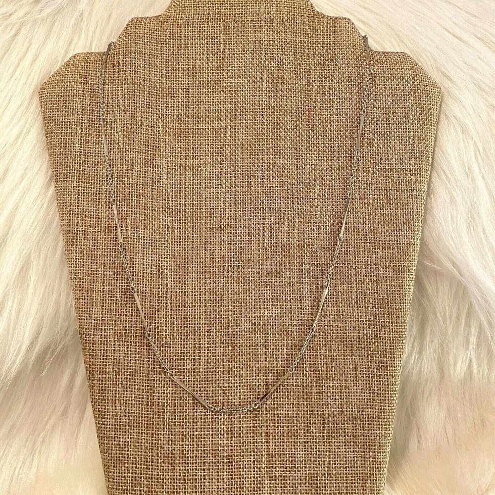VINtage Avon Silver Tone Link Necklace Metal Chain‎ Signed 6253